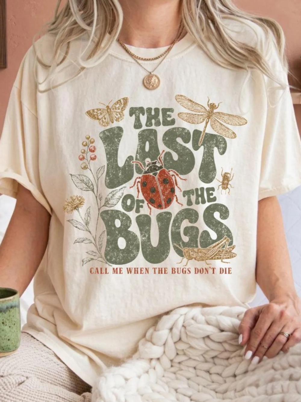 Comfort Colors Noah Kahan The Last of the Bugs Ladybug Dragonfly T-Shirt
